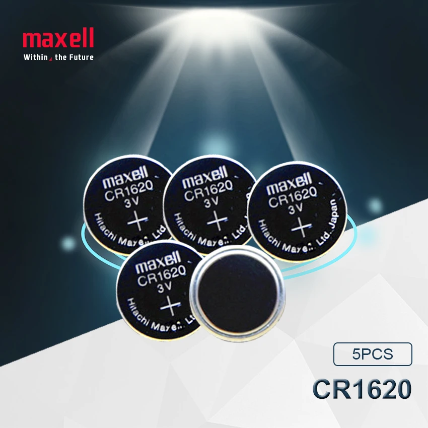 

5pc Maxell 100% Original CR1620 Button Cell Battery For Watch Car Remote Key cr 1620 ECR1620 GPCR1620 3v Lithium Battery