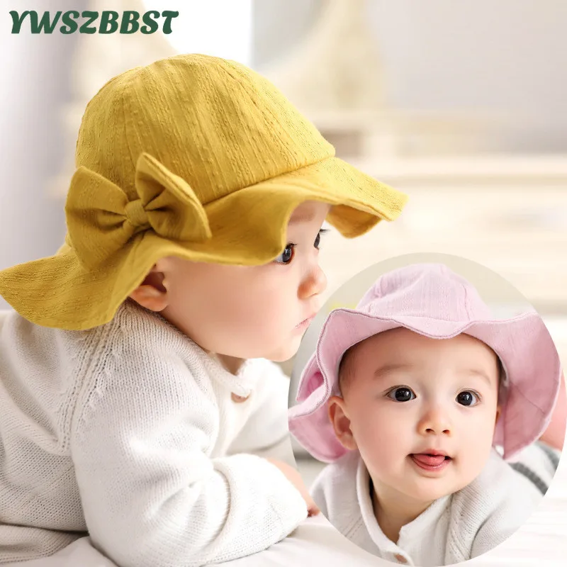 New Spring Summer Baby Hats with Bowknot Solid Color Girls Sun Hat Children Fisherman Cap Sunscreen Baby Boys Bucket Hat
New Spring Summer Baby Hats with Bowknot Solid Color Girls Sun Hat Children Fisherman Cap Sunscreen Baby Boys Bucket Hat