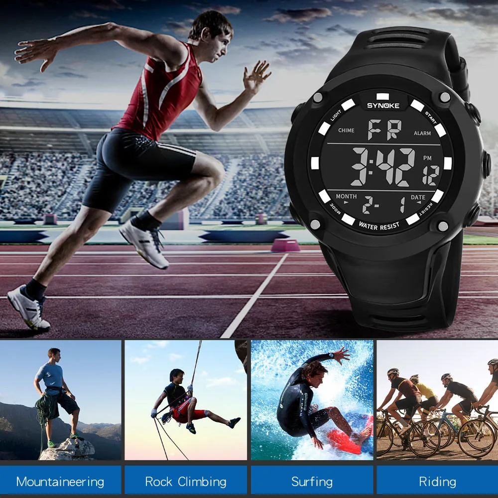 SYNOKE Men's Multi Function Military Sports Watch LED Digital Dual Movement watch Electronic Watch digital Watch fashion gif Me
SYNOKE Men's Multi Function Military Sports Watch LED Digital Dual Movement watch Electronic Watch digital Watch fashion gif Me