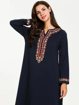 Ramadan Adult Muslim Dress Embroidery Abaya Women V Neck Long Dress Dubai Arabic Gown Islamic Kaftan Arabian Dress 7716
Ramadan Adult Muslim Dress Embroidery Abaya Women V Neck Long Dress Dubai Arabic Gown Islamic Kaftan Arabian Dress 7716