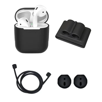 4 in 1 Shockproof Earphone Case For Apple AirPods Case Soft Silicone Earbuds Strap Earphone Storage Sleeve Protector Line Cover
4 in 1 Shockproof Earphone Case For Apple AirPods Case Soft Silicone Earbuds Strap Earphone Storage Sleeve Protector Line Cover
