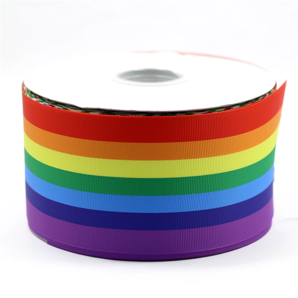 3" 75mm Grosgrain Ribbon Printed With Rainbow Striped DIY Handmade Clothing Webbing 50 Yards HT01-PG022-01705
3" 75mm Grosgrain Ribbon Printed With Rainbow Striped DIY Handmade Clothing Webbing 50 Yards HT01-PG022-01705