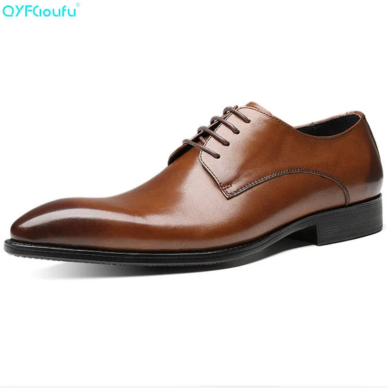 Italian Mens Genuine Leather Shoes Luxury Brand Men's Dress Shoes Business Shoes Oxfords Lace Up Pointed Toe Flats
Italian Mens Genuine Leather Shoes Luxury Brand Men's Dress Shoes Business Shoes Oxfords Lace Up Pointed Toe Flats