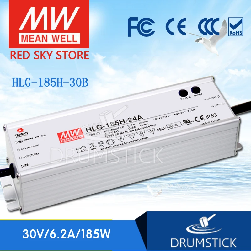 MEAN WELL HLG-185H-30B 30V 6.2A meanwell HLG-185H 30V 186W Single Output LED Driver Power Supply B type
MEAN WELL HLG-185H-30B 30V 6.2A meanwell HLG-185H 30V 186W Single Output LED Driver Power Supply B type