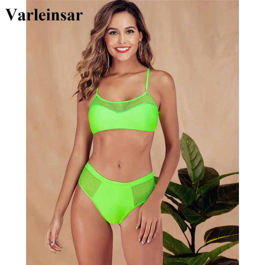NEW Neon Green Bikini Female Swimsuit 2019 Women Swimwear Two-pieces Bikini set Bather Mid Waist Bathing Suit Swim Wear V1528
NEW Neon Green Bikini Female Swimsuit 2019 Women Swimwear Two-pieces Bikini set Bather Mid Waist Bathing Suit Swim Wear V1528