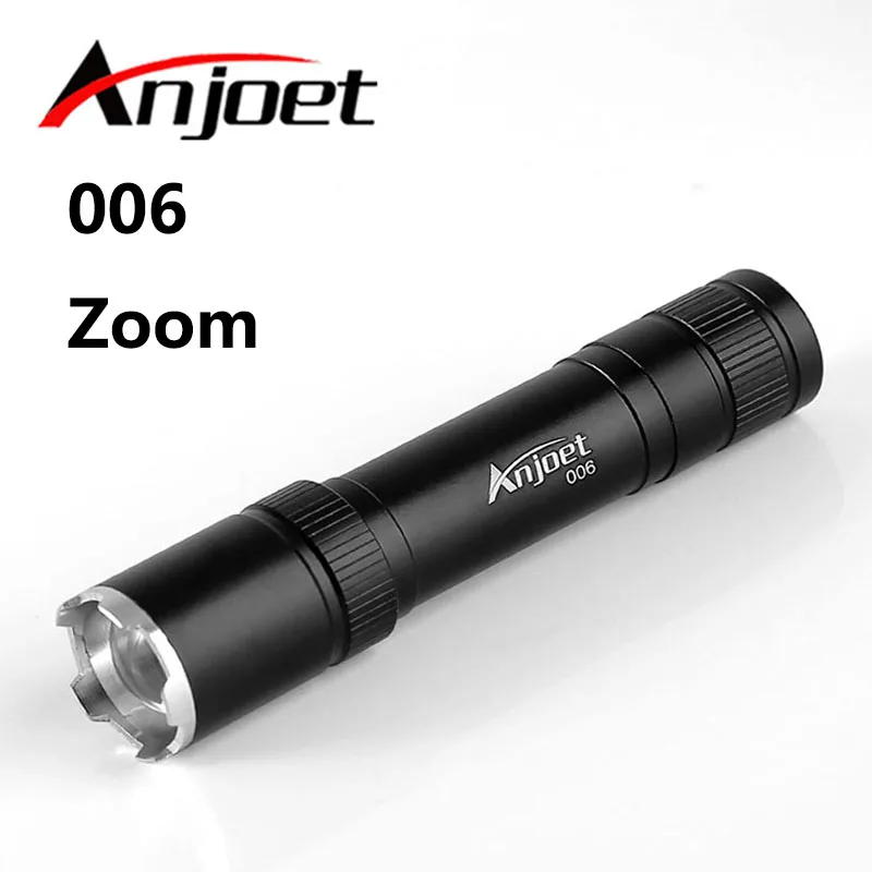 Anjoet мини-светильник для вспышки 006 черный/красный XM-L Q5 светодиодный алюминиевый