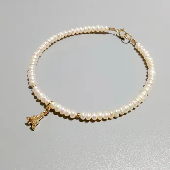 Lii Ji Real Freshwater Pearl Eiffel Tower Charm 925 Sterling Silver 18K Gold Plated Clasp Bracelet For Women Drop Shipping
Lii Ji Real Freshwater Pearl Eiffel Tower Charm 925 Sterling Silver 18K Gold Plated Clasp Bracelet For Women Drop Shipping