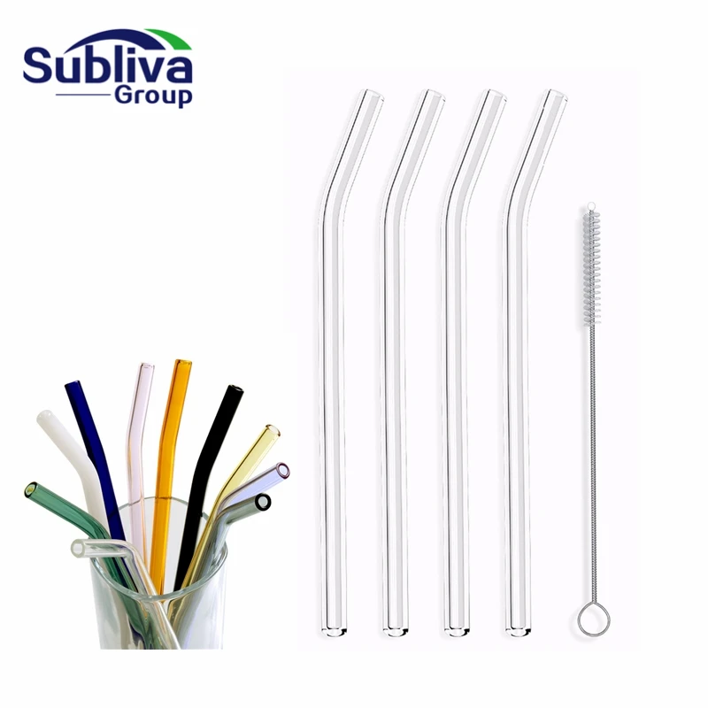 4Pcs Glass Straws Clear Bent 18cm" x 8 mm - Perfect Reusable Straw For Smoothies, Tea, Juice --4 Pack With 1Pcs Cleaning Brush
4Pcs Glass Straws Clear Bent 18cm" x 8 mm - Perfect Reusable Straw For Smoothies, Tea, Juice --4 Pack With 1Pcs Cleaning Brush