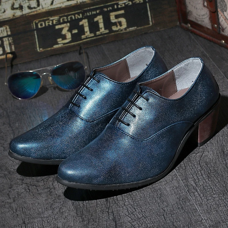 mixed colors blue men patent leather shoes italian height increasing wedding evening male footwear man unique dress oxford shoes (34)