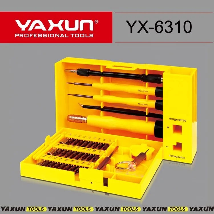 NEW Yaxun YX6310 Precision Screwdrivers Kit Opening Repair Phone Tools Set for imac iPhone X/8G/7G/4s/5 6S/6S PLUS iPad Samsung
NEW Yaxun YX6310 Precision Screwdrivers Kit Opening Repair Phone Tools Set for imac iPhone X/8G/7G/4s/5 6S/6S PLUS iPad Samsung