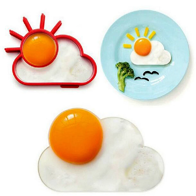 Hot sell Cute Silicone Clouds and Sun Egg Fried Mold Shaper Ring Kitchen Cooking Tool Pancake Dessert Breakfast Kids Love Gift
Hot sell Cute Silicone Clouds and Sun Egg Fried Mold Shaper Ring Kitchen Cooking Tool Pancake Dessert Breakfast Kids Love Gift