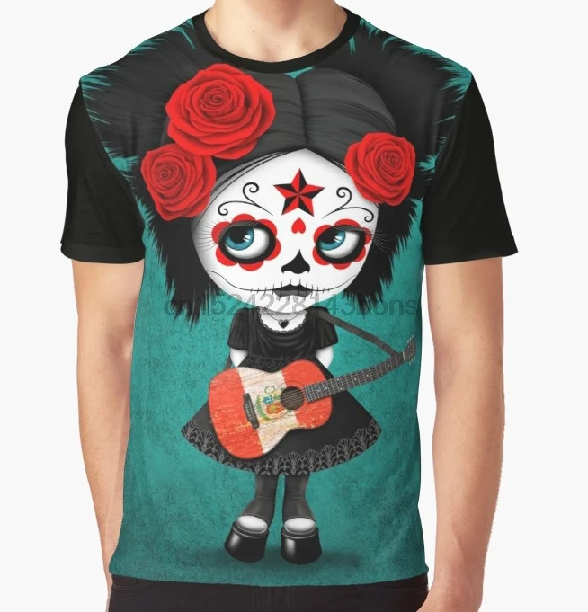 All Over Print T-Shirt Men Funy tshirt Sugar Skull Girl Playing Peruvian Flag Guitar Graphic Tops Tee women t shirt
All Over Print T-Shirt Men Funy tshirt Sugar Skull Girl Playing Peruvian Flag Guitar Graphic Tops Tee women t shirt