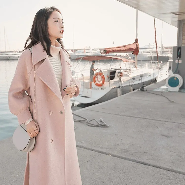2018 Winter Women's Pink Color Woolen Coat New Section Lanterns Sleeve Long Coat Female Long Thick Woolen Coat
2018 Winter Women's Pink Color Woolen Coat New Section Lanterns Sleeve Long Coat Female Long Thick Woolen Coat
