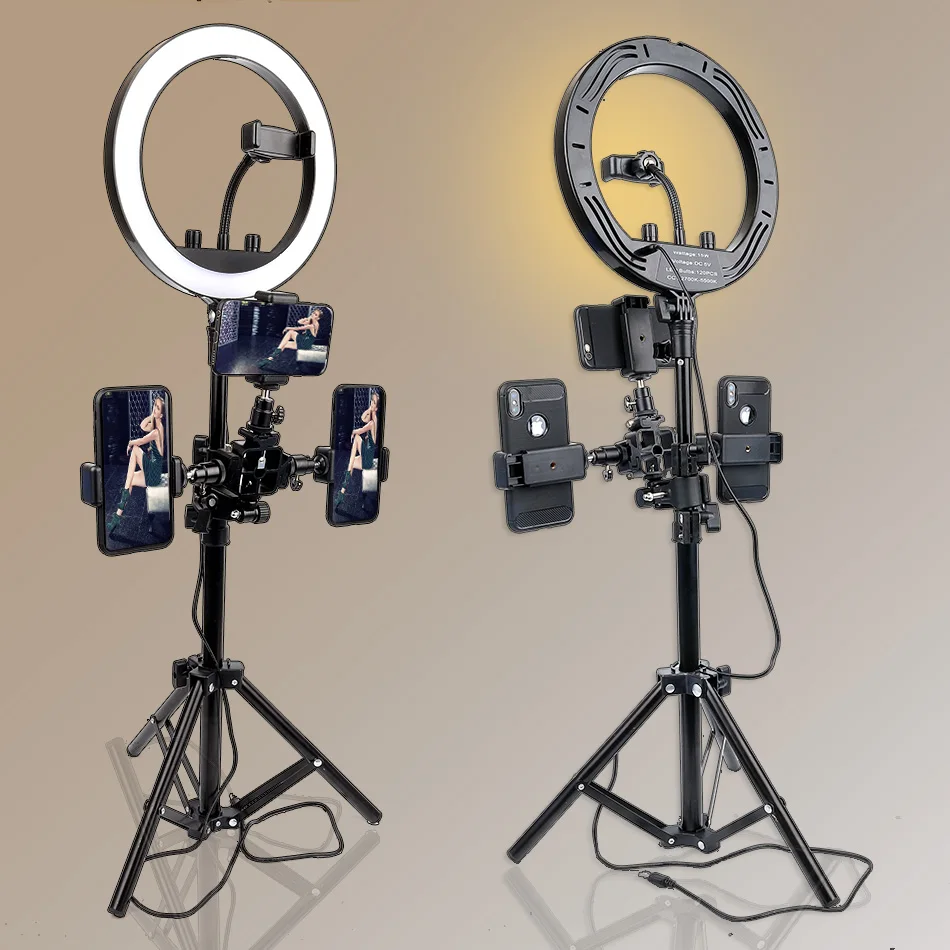 10inch 26cm USB Interface Dimmable LED Selfie Ring Light Photography Video Makeup Lamp Tripod Phone Clip Bluetooth self-timer
10inch 26cm USB Interface Dimmable LED Selfie Ring Light Photography Video Makeup Lamp Tripod Phone Clip Bluetooth self-timer