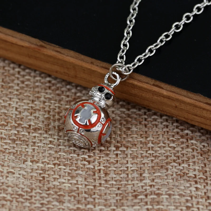 Star Wars the Force Awakens 3DBB-8 BB8 Robot Necklacet Silver Orange Enamel Pendant Crystals Necklace Mini Model Jewelry
Star Wars the Force Awakens 3DBB-8 BB8 Robot Necklacet Silver Orange Enamel Pendant Crystals Necklace Mini Model Jewelry