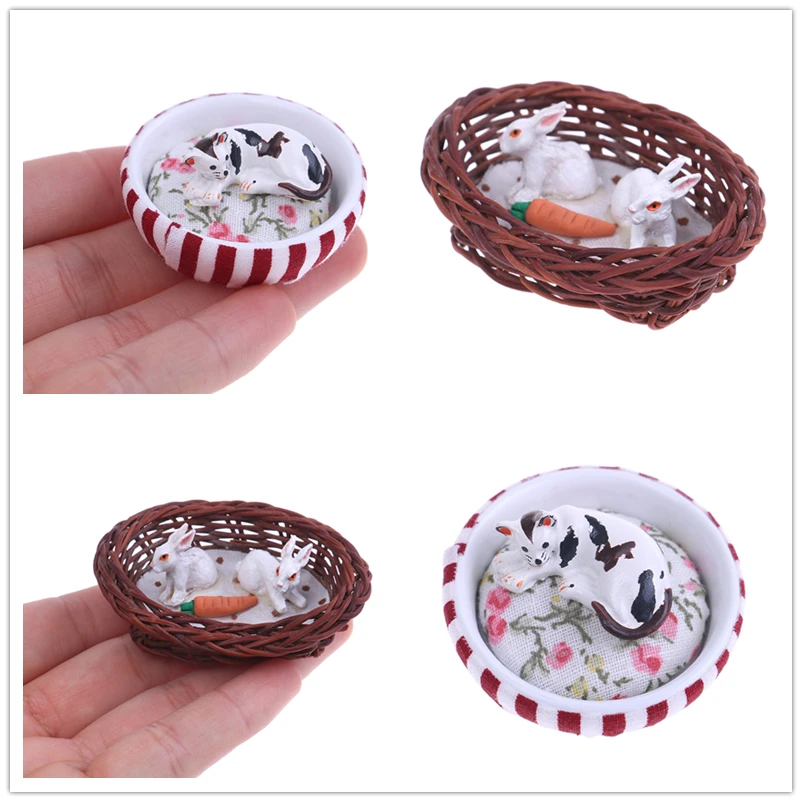 1:12 Dollhouse Cat And Red Nest Set Mini Rattan Rabbit Mini Furniture Miniature Rement Dolls Accessories Cute Children Gift Toy
1:12 Dollhouse Cat And Red Nest Set Mini Rattan Rabbit Mini Furniture Miniature Rement Dolls Accessories Cute Children Gift Toy