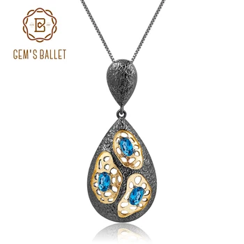 GEM'S BALLET The Persistence of Memory Element Natural London Blue Topaz 925 Sterling Silver Handmade Pendant Necklace for Women
GEM'S BALLET The Persistence of Memory Element Natural London Blue Topaz 925 Sterling Silver Handmade Pendant Necklace for Women