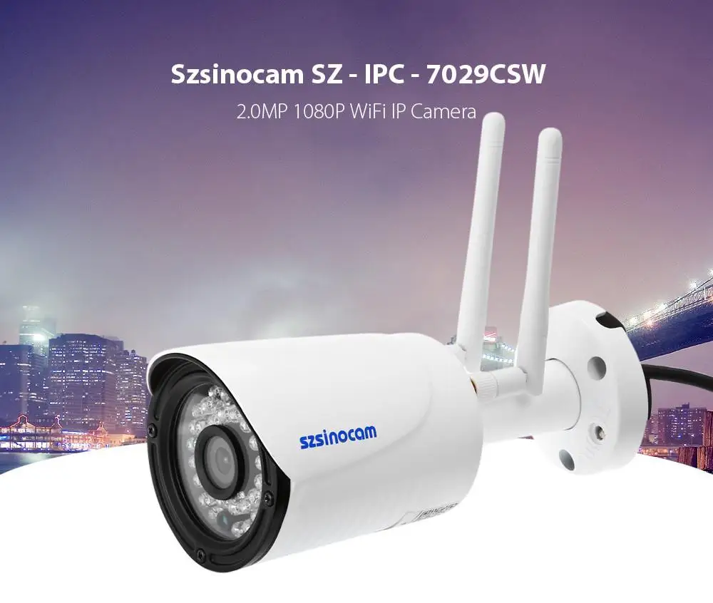 

Szsinocam SZ - IPC - 7029CSW 2.0MP WiFi IP Camera Security System 720P Motion Detection Waterproof IP66 Surveillance Cameras