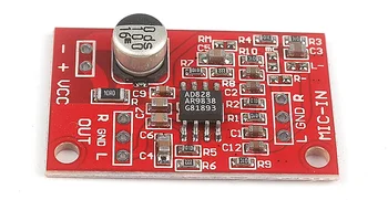 Two-channel design AD828 Preamplifier stereo Dynamic microphone preamplifier board
Two-channel design AD828 Preamplifier stereo Dynamic microphone preamplifier board