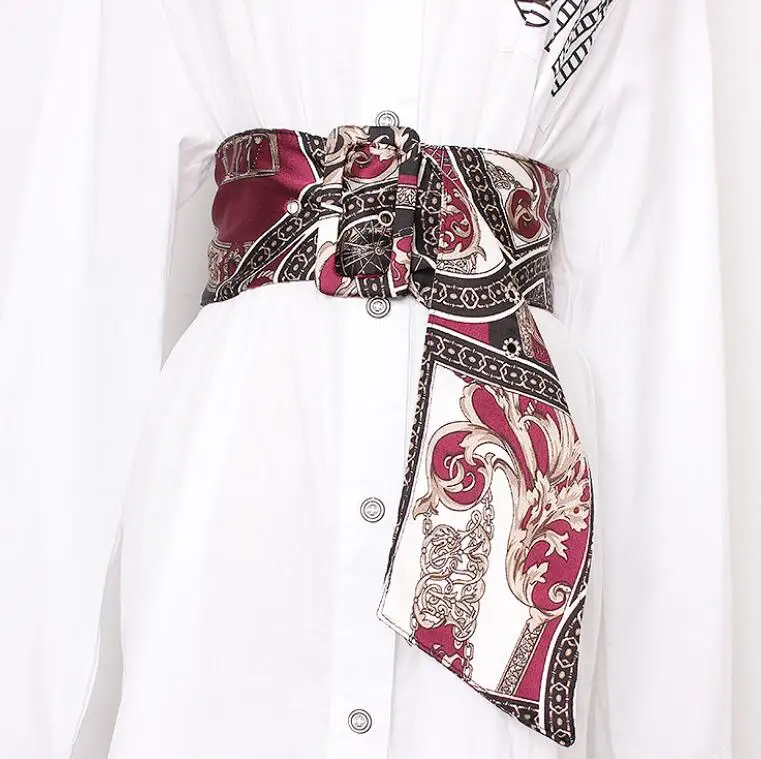 Women's runway fashion satin print Cummerbunds female Dress Corsets Waistband Belts decoration wide belt R1403
Women's runway fashion satin print Cummerbunds female Dress Corsets Waistband Belts decoration wide belt R1403