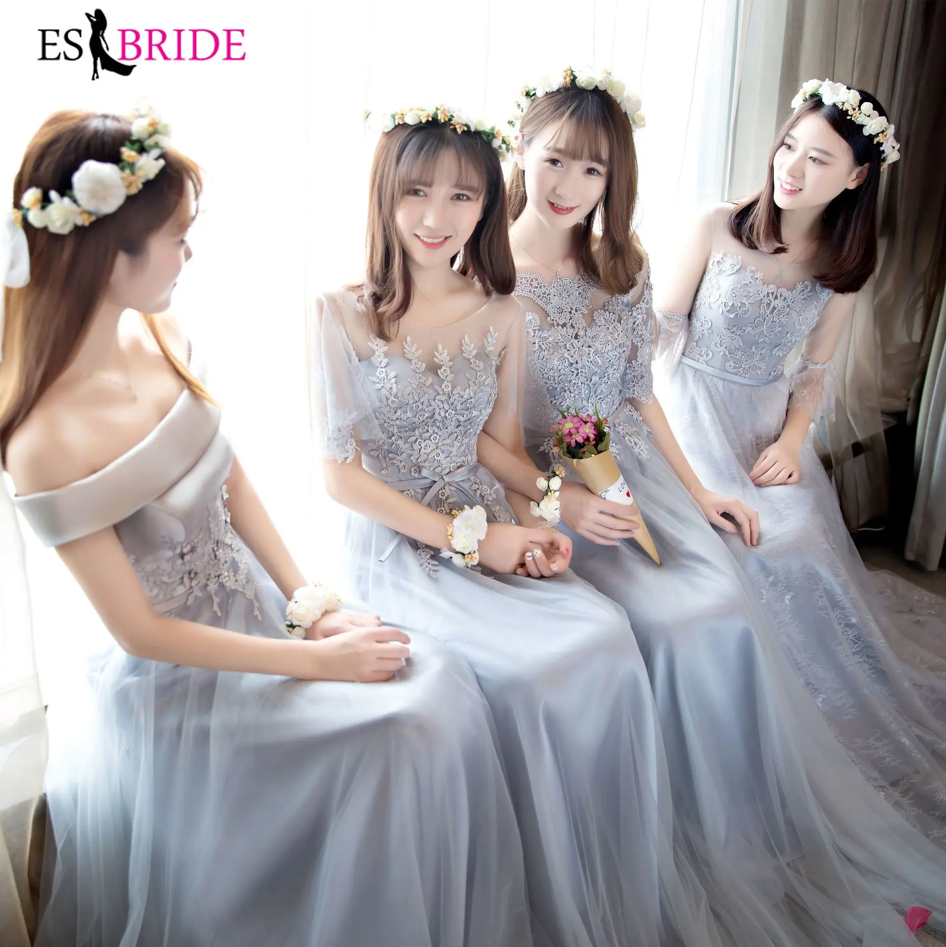 Sky Blue Bridesmaid Dresses Long Elegant Short Sleeve Lace Formal Wedding Guest Dresses Sweep Train Lace Party Dresses ES1118
Sky Blue Bridesmaid Dresses Long Elegant Short Sleeve Lace Formal Wedding Guest Dresses Sweep Train Lace Party Dresses ES1118