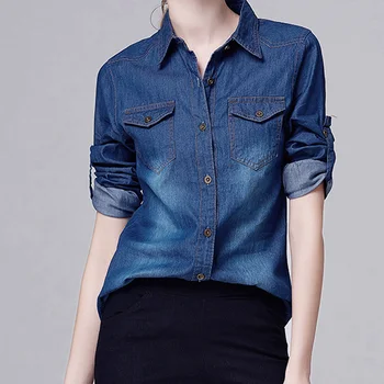Jeans Jacket Women 2019 Autumn Ladies Denim Jackets S~3XL Long Sleeve Turn-down Neck Blue Female Tops Shirts Blusas Feminina
Jeans Jacket Women 2019 Autumn Ladies Denim Jackets S~3XL Long Sleeve Turn-down Neck Blue Female Tops Shirts Blusas Feminina