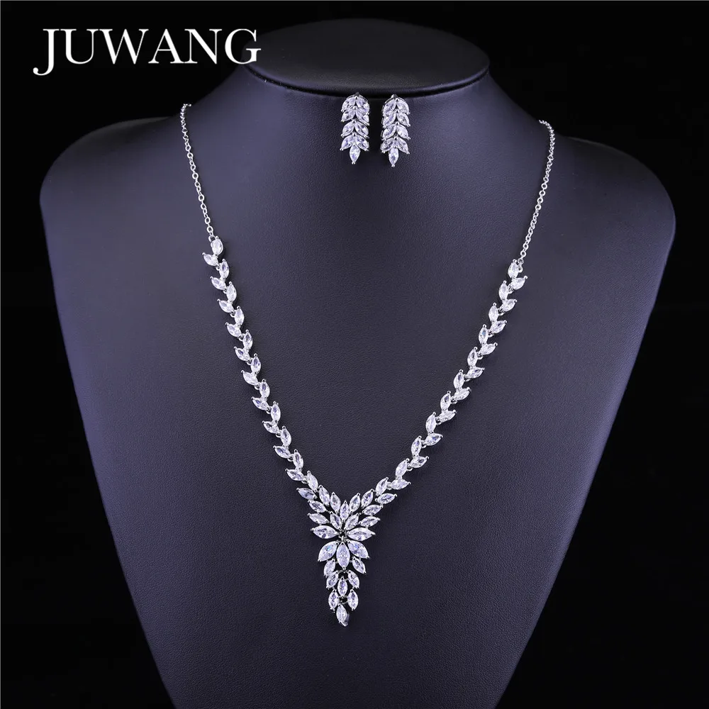 JUWANG Brand Romantic Bridal Jewelry Sets for Woman Cubic Zirconia Wedding Necklace Earrings Sets Jewelry Engagement Gift
JUWANG Brand Romantic Bridal Jewelry Sets for Woman Cubic Zirconia Wedding Necklace Earrings Sets Jewelry Engagement Gift