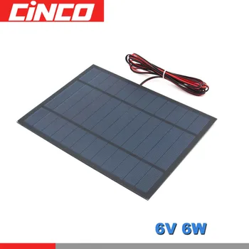 Poly Panel Solar monocrystalline Silicon 6V 6W with 200cm extend cable DIY Battery Charger Module Mini Solar Cell wire toy
Poly Panel Solar monocrystalline Silicon 6V 6W with 200cm extend cable DIY Battery Charger Module Mini Solar Cell wire toy