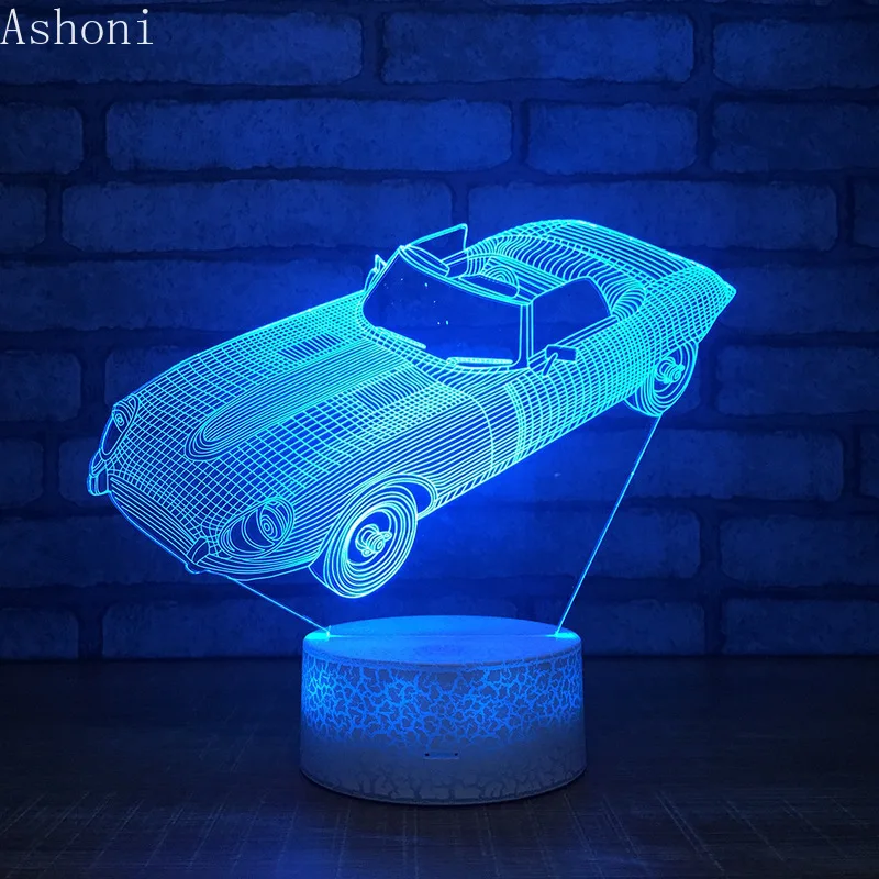 3D настольная лампа Sportscar, новинка, светодиодный Ночной светильник в форме автомобиля, домашний декор, Ночной светильник с изменением 7 цветов, подарки для детей на день рождения
3D настольная лампа Sportscar, новинка, светодиодный Ночной светильник в форме автомобиля, домашний декор, Ночной светильник с изменением 7 цветов, подарки для детей на день рождения
