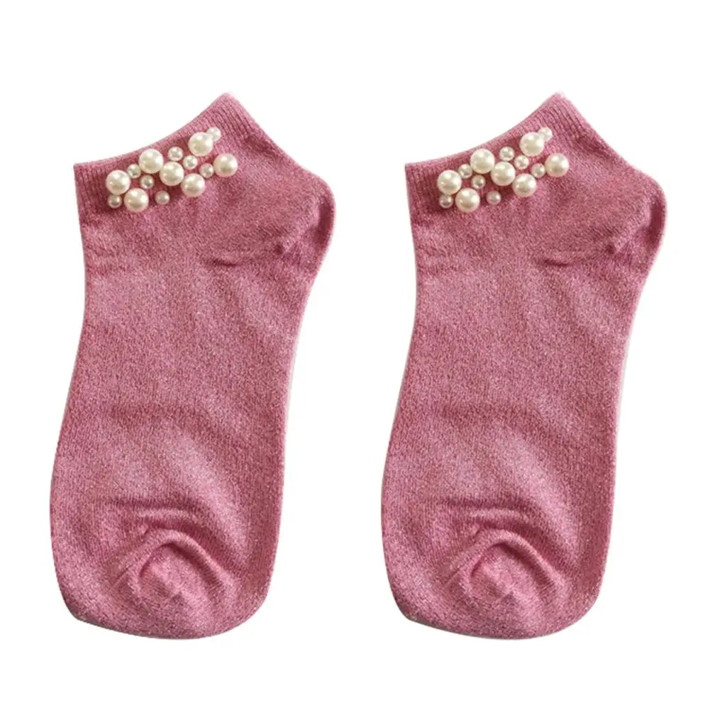Fashion Shimmer Faux Pearl Beading Breathable Cotton Women Elastic Short Socks new
Fashion Shimmer Faux Pearl Beading Breathable Cotton Women Elastic Short Socks new