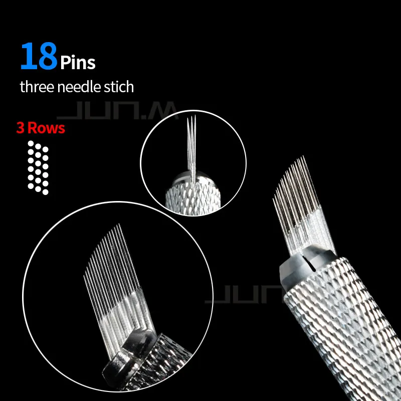 50Pcs Professional Permanent Makeup Microblading Eyebrows Needle 3 Rows 6 Columns 18 Needles Blades For Microblading Manual Pen
50Pcs Professional Permanent Makeup Microblading Eyebrows Needle 3 Rows 6 Columns 18 Needles Blades For Microblading Manual Pen