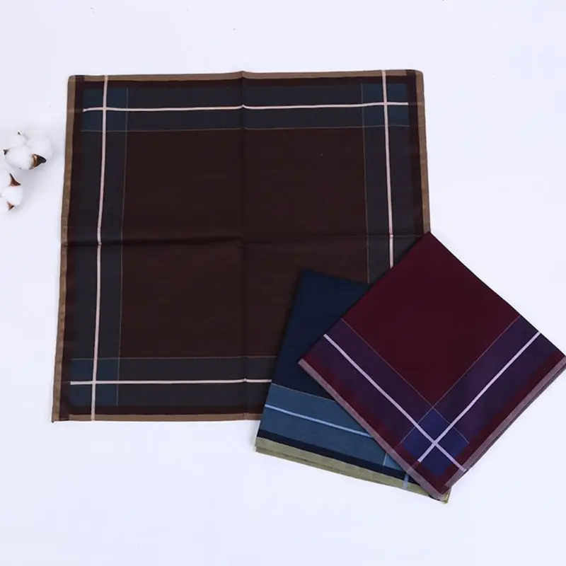 43x43cm Men Vintage Plaid Striped Cotton Handkerchief Deep Color Pocket Square Hanky Luxury Chest Towel Prom Wedding Party Gift
43x43cm Men Vintage Plaid Striped Cotton Handkerchief Deep Color Pocket Square Hanky Luxury Chest Towel Prom Wedding Party Gift