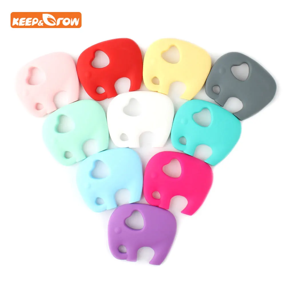 Keep&grow 5Pcs/lot Elephant Silicone Teether BPA Free Silicone Baby Teething Beads DIY Pacifier Chain Necklace Toy Gift 8Colors
Keep&grow 5Pcs/lot Elephant Silicone Teether BPA Free Silicone Baby Teething Beads DIY Pacifier Chain Necklace Toy Gift 8Colors