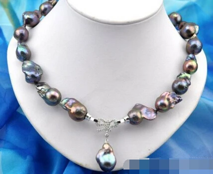 Miss charm Jew1863 Rare baroque black keshi reborn pearl necklace pendant 
Miss charm Jew1863 Rare baroque black keshi reborn pearl necklace pendant
