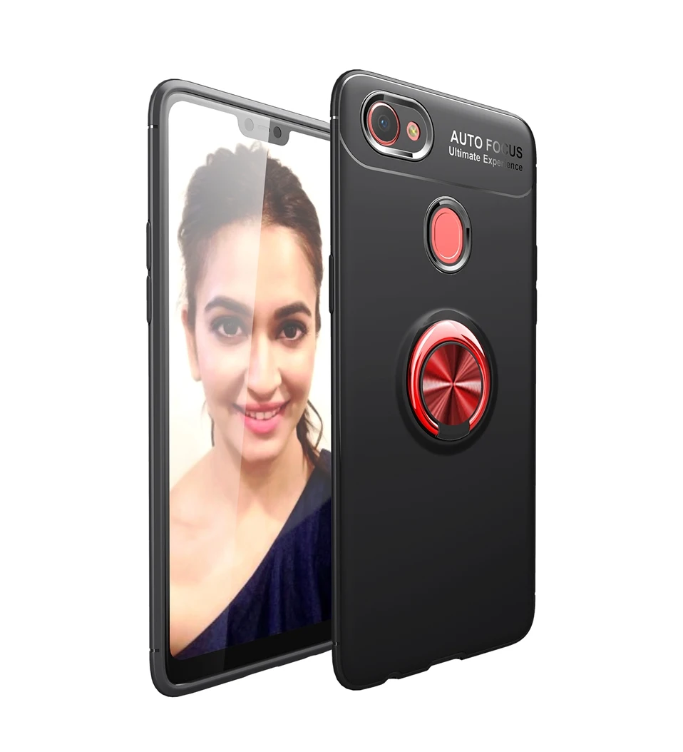 WHaY Ring Holder Case For OPPO F7 Coque Soft Silicone Luxury Stand Magnetic Phone Case For OPPO F9 F7 F5 Cover F 7 Capa Shell (13)