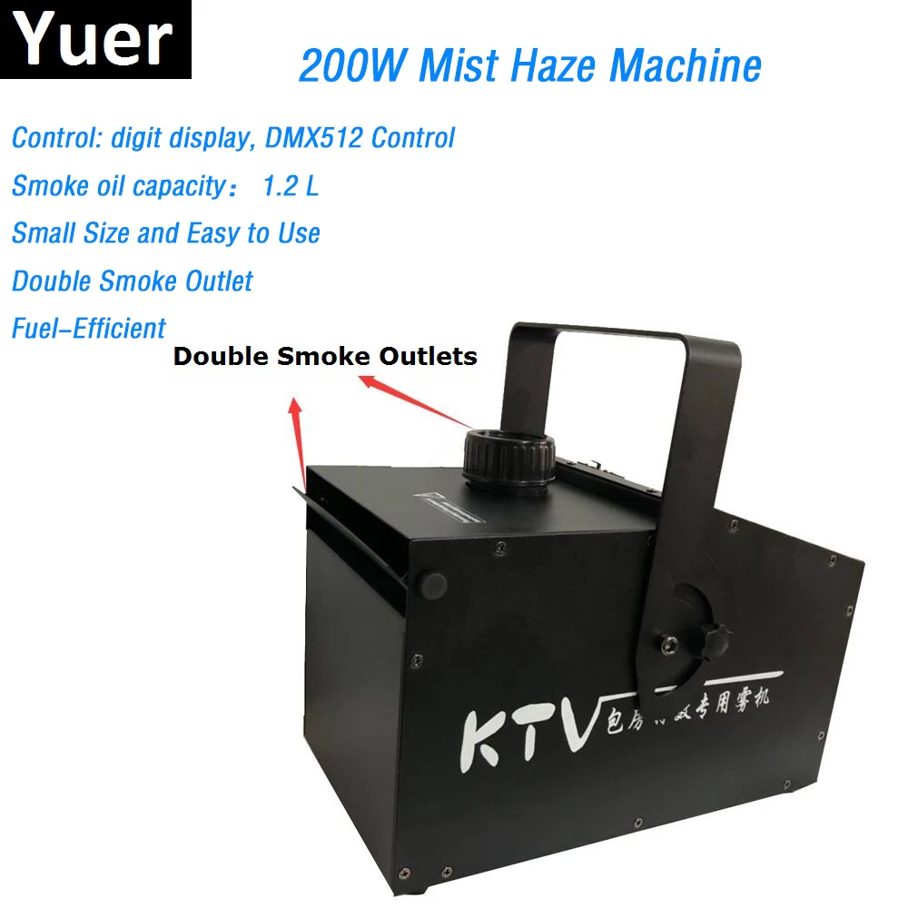 Double Smoke Outlet 200W Mist Haze Machine 1.2L Fog Machine DMX512 Smoke Machine DJ Party Show Stage Light Led Stage Machine
Double Smoke Outlet 200W Mist Haze Machine 1.2L Fog Machine DMX512 Smoke Machine DJ Party Show Stage Light Led Stage Machine