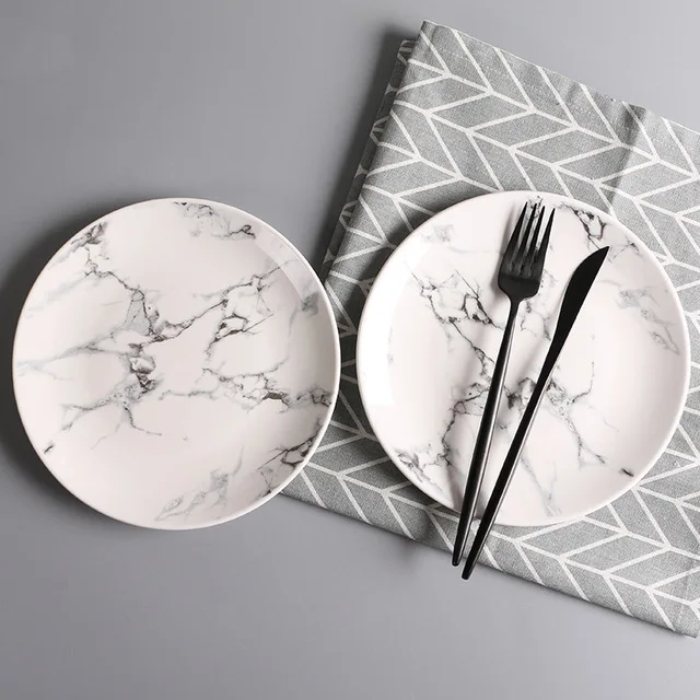 Creative Marble Dinner Plates Porcelain Food Salad Steak Dishes Nordic Style Ceramic Home Decor Brief Dessert 8 Inch Plate Tray
Creative Marble Dinner Plates Porcelain Food Salad Steak Dishes Nordic Style Ceramic Home Decor Brief Dessert 8 Inch Plate Tray