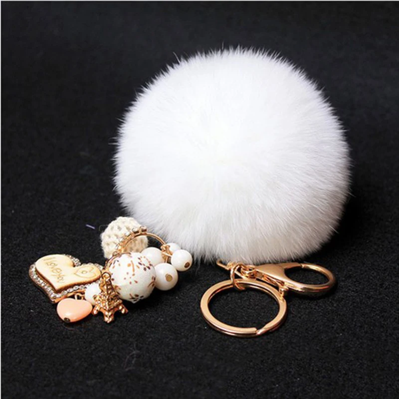 Fashion Women Rabbit Fur Ball Key chains Pom Pom Charm Car Keychain Handbag Key Ring Rhinestone Love Heart Pendant Keychains
Fashion Women Rabbit Fur Ball Key chains Pom Pom Charm Car Keychain Handbag Key Ring Rhinestone Love Heart Pendant Keychains