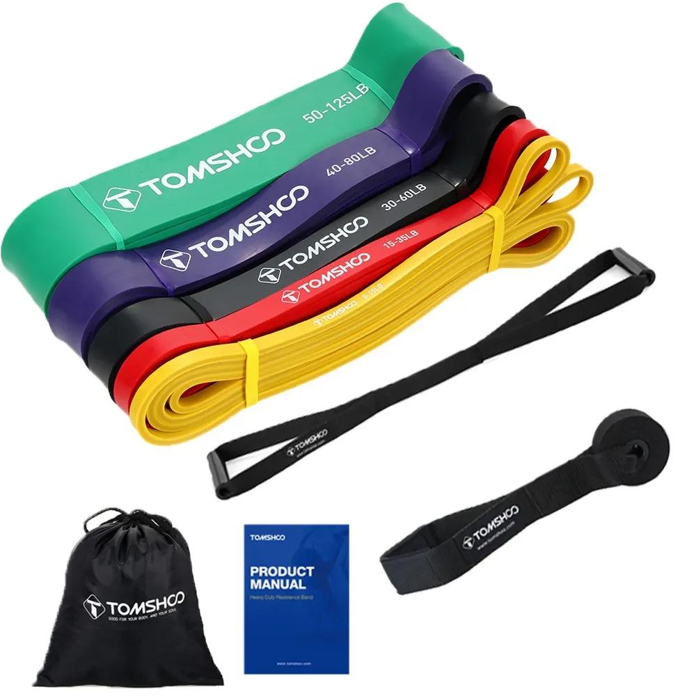 TOMSHOO 5 Packs Pull Up Assist Bands Set Resistance Hanging Yoga Loop Bands Powerlifting Exercise Stretch Bands with Door Anchor
TOMSHOO 5 Packs Pull Up Assist Bands Set Resistance Hanging Yoga Loop Bands Powerlifting Exercise Stretch Bands with Door Anchor
