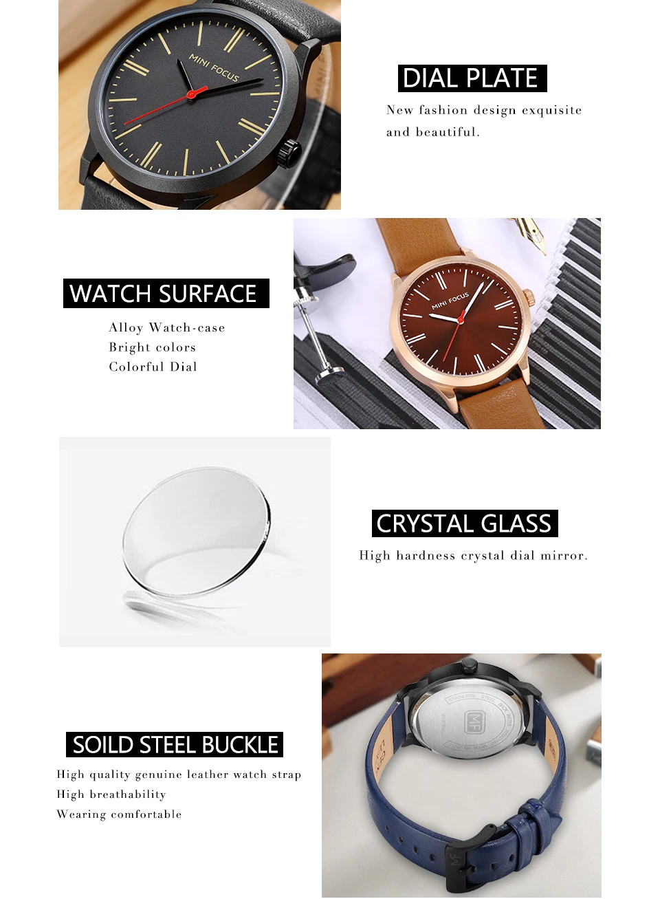 MINI FOCUS Fashion Mens Watches Top 