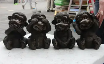 8 Bronze Copper Four Monkey Monkeys No Listen No See No Say No Do Set Sculpture
8 Bronze Copper Four Monkey Monkeys No Listen No See No Say No Do Set Sculpture