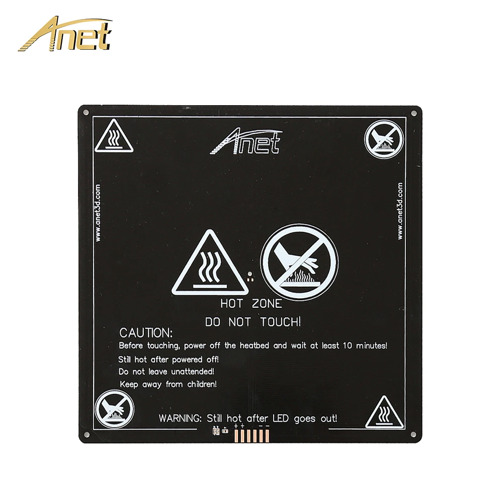 

Anet 1PCS black MK3 heatbed latest Aluminum heated bed MK2B Upgraded MK2A for Mendel RepRap 3D printer Hot-bed Support 12V