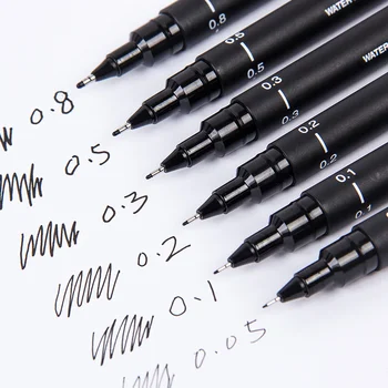 1pc Pigment Liner Art Marker Pen 0.05 0.1 0.2 0.3 0.5 0.8 Brush Different Tip Markers Black Fineliner Sketching Pens
1pc Pigment Liner Art Marker Pen 0.05 0.1 0.2 0.3 0.5 0.8 Brush Different Tip Markers Black Fineliner Sketching Pens