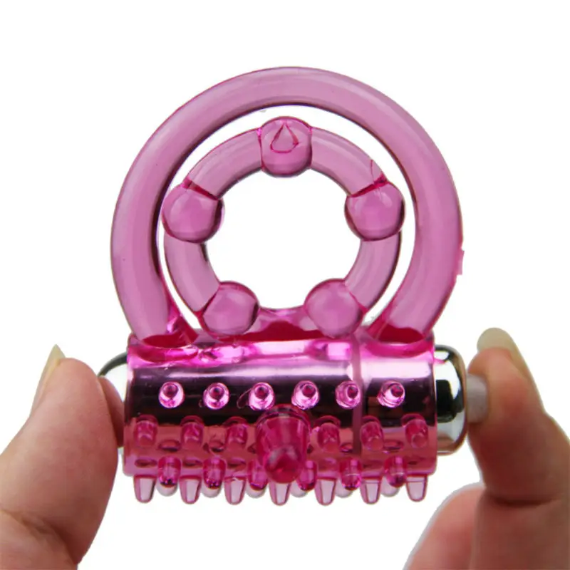 CandiWay mini Vibrators rings double cockring Delay Premature Ejaculation penis ball loop lock Sex Toys product for Men 4