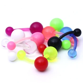 200pcs Wholesale Flexible UV Acrylic Belly Button Ring Mixed Colors UV Belly Navel Rings Glow in the dark Body Piercing Jewelry
200pcs Wholesale Flexible UV Acrylic Belly Button Ring Mixed Colors UV Belly Navel Rings Glow in the dark Body Piercing Jewelry
