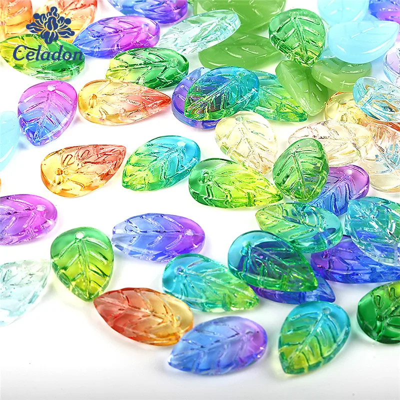Wholesale 5pcs/lot Multi Gradient Colors 11x18mm Leaf Glass Beads Leaves Charms Beads Craft DIY Earring Necklace Jewelry Making
Wholesale 5pcs/lot Multi Gradient Colors 11x18mm Leaf Glass Beads Leaves Charms Beads Craft DIY Earring Necklace Jewelry Making