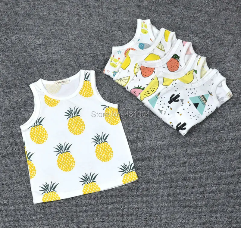 Newborn Infants vest baby sleeveless cotton T-shirt new summer 2016 Fruit T-shirts baby underwear #354ssy
Newborn Infants vest baby sleeveless cotton T-shirt new summer 2016 Fruit T-shirts baby underwear #354ssy