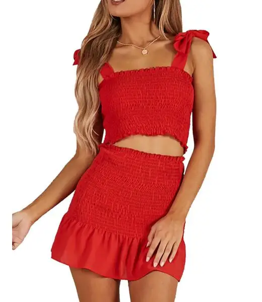 women dresses 2019 Straps Tube Top Vest High Waist Ruffle Two-piece Dress Suit Female
women dresses 2019 Straps Tube Top Vest High Waist Ruffle Two-piece Dress Suit Female