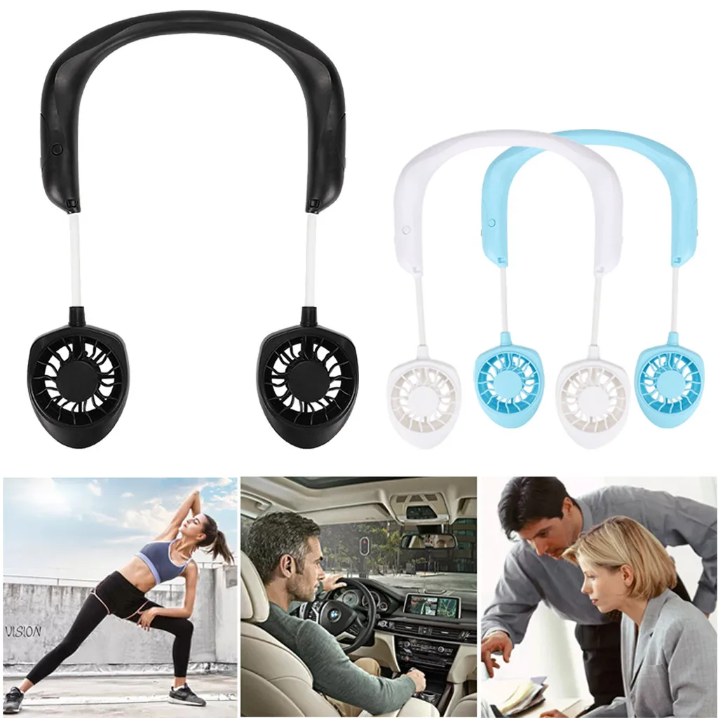 Portable USB Rechargeable Mini Neck Fans Neckband Lazy Neck Hanging Style Dual Cooling Fan Usb Cooler Battery Mini Fans Jun24
Portable USB Rechargeable Mini Neck Fans Neckband Lazy Neck Hanging Style Dual Cooling Fan Usb Cooler Battery Mini Fans Jun24