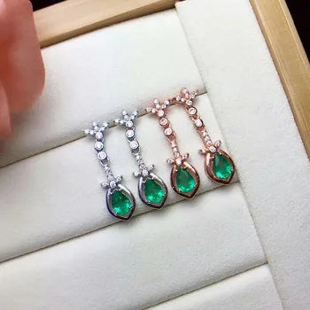 SHILOVEM 925 sterling silver real Natural Emerald stud earrings classic fine Jewelry new wedding wholesale 4*6mm ce040604agml
SHILOVEM 925 sterling silver real Natural Emerald stud earrings classic fine Jewelry new wedding wholesale 4*6mm ce040604agml